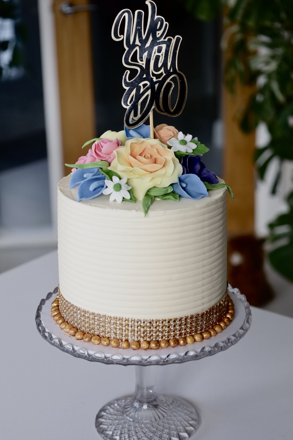 Bespoke floral celebration cake