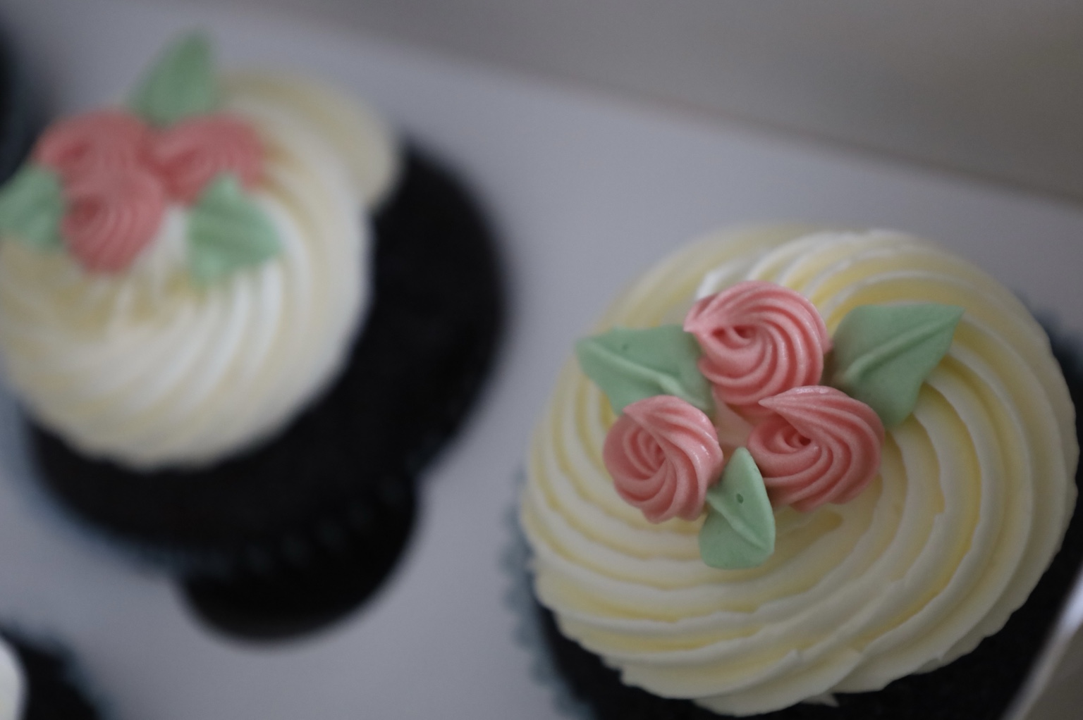 Floral buttercream cupcakes